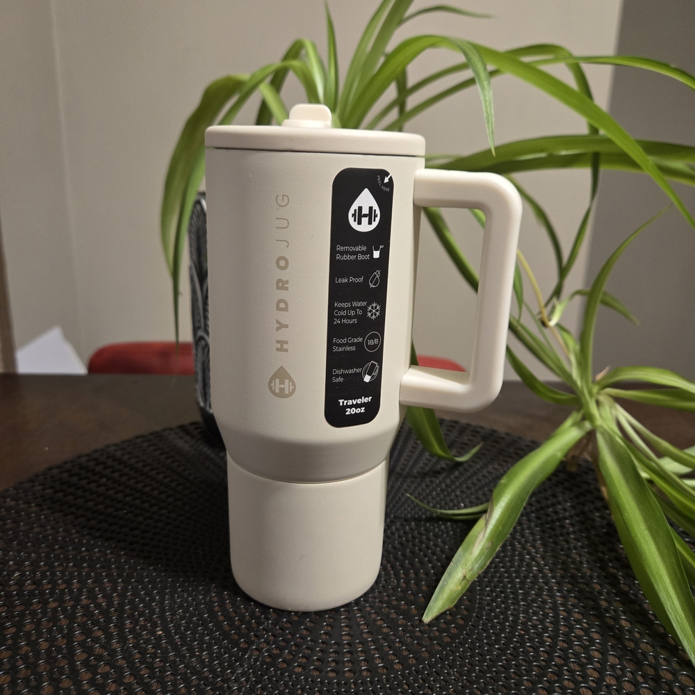 HydroJug Cream Travel Mug